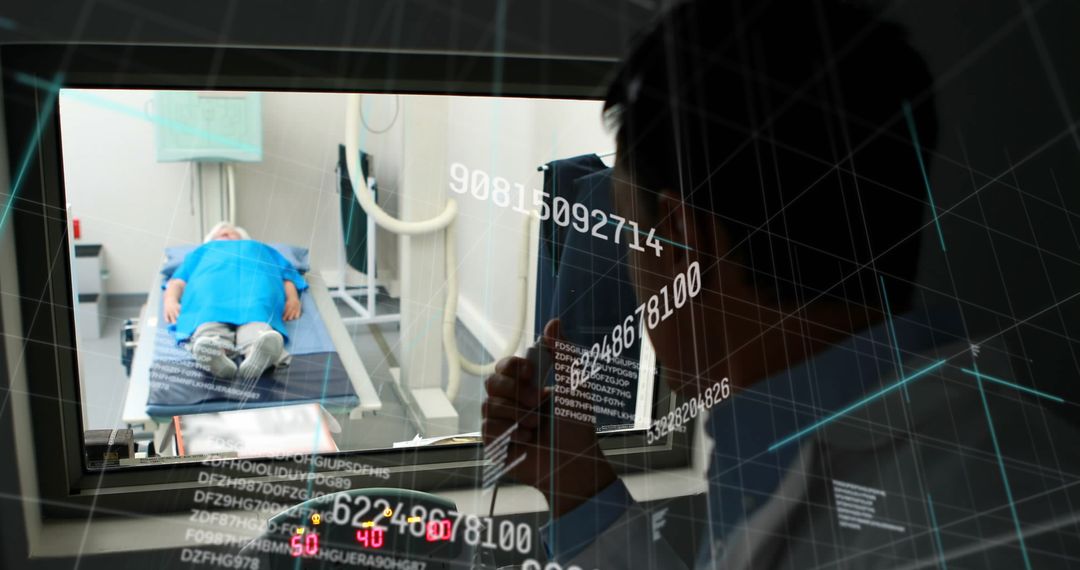 Doctor Analyzing Patient Data During Healthcare Procedure