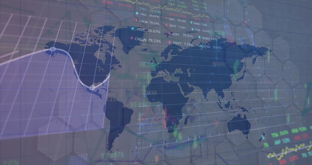 Global Data Interface Projecting Business Trends Worldwide