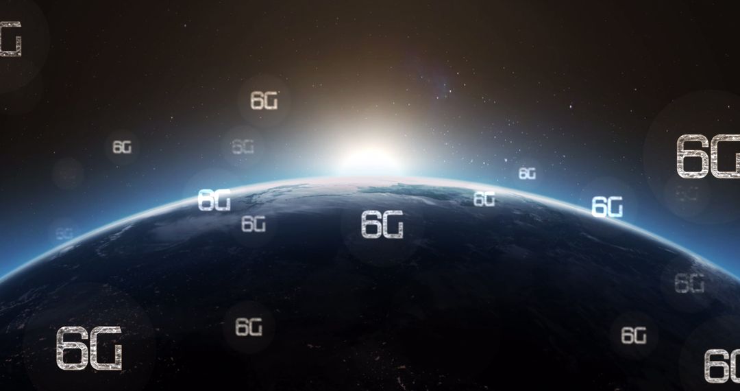 Emerging 6G Technology Concept with Global Connectivity