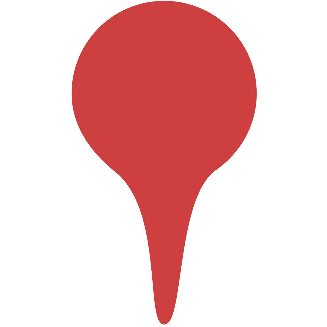 Transparent Red Location Pin on Transparent Background