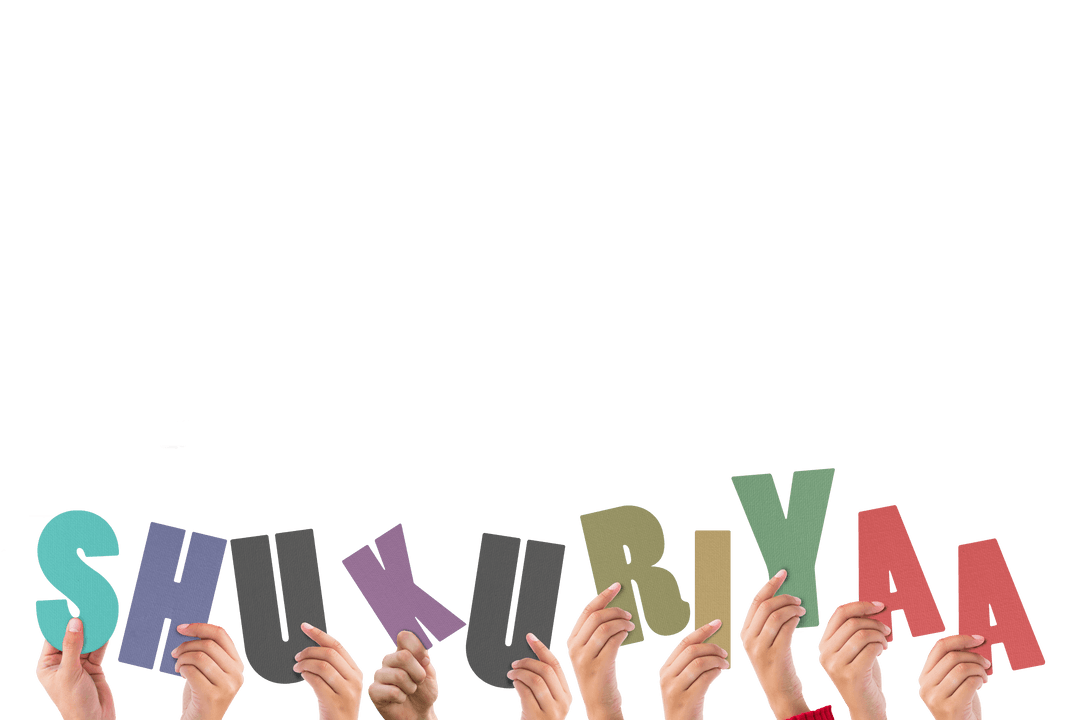 Transparent Hands Holding Hindi Obrigada Sequence