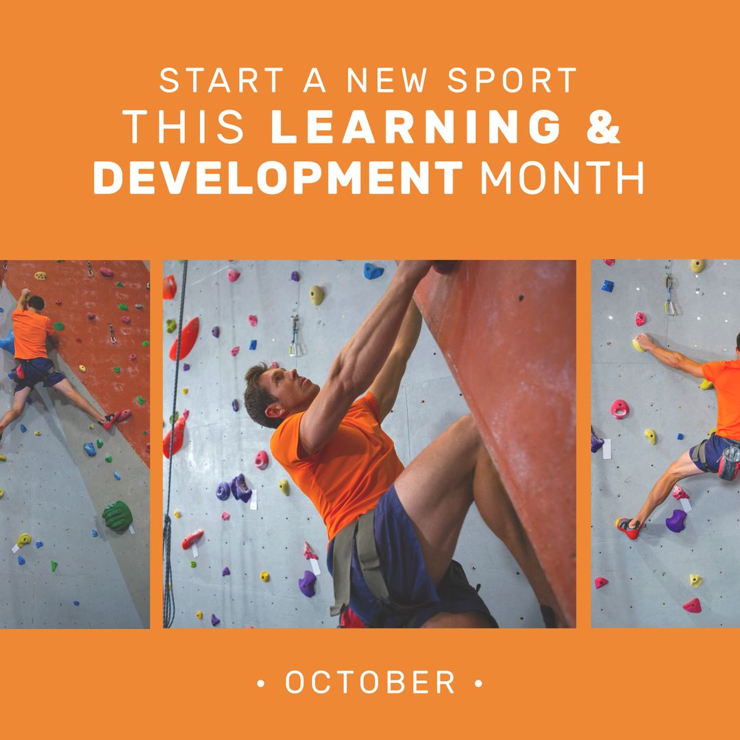 Indoor Rock Climbing Highlighting Learning and Development Month