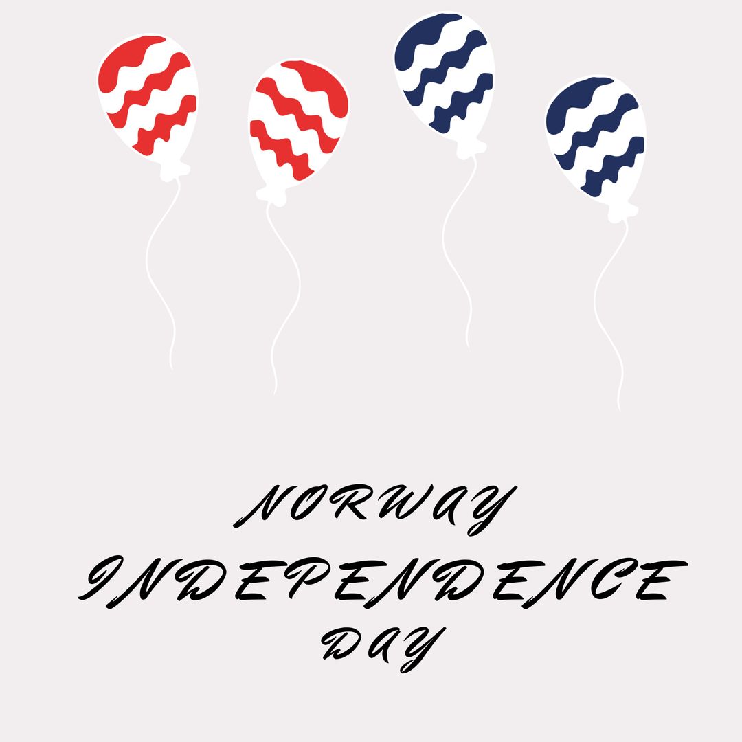 Norway Independence Day Celebration with Festive Balloons