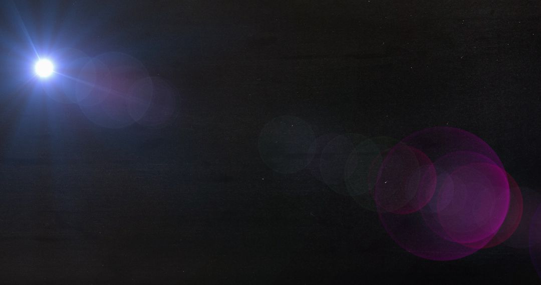 Abstract Lens Flare on Dark Background