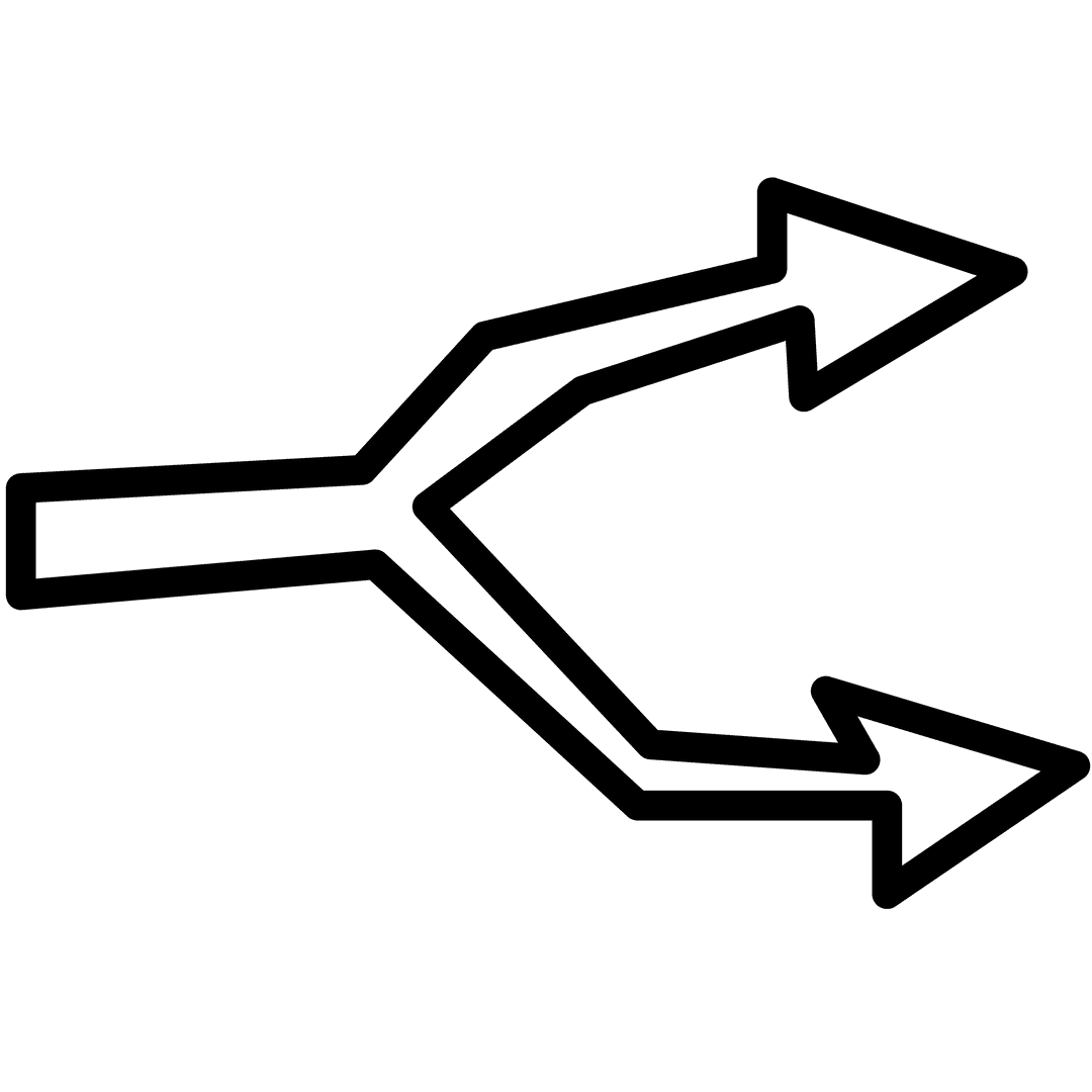 Vector Black Directional Arrows on Transparent Background