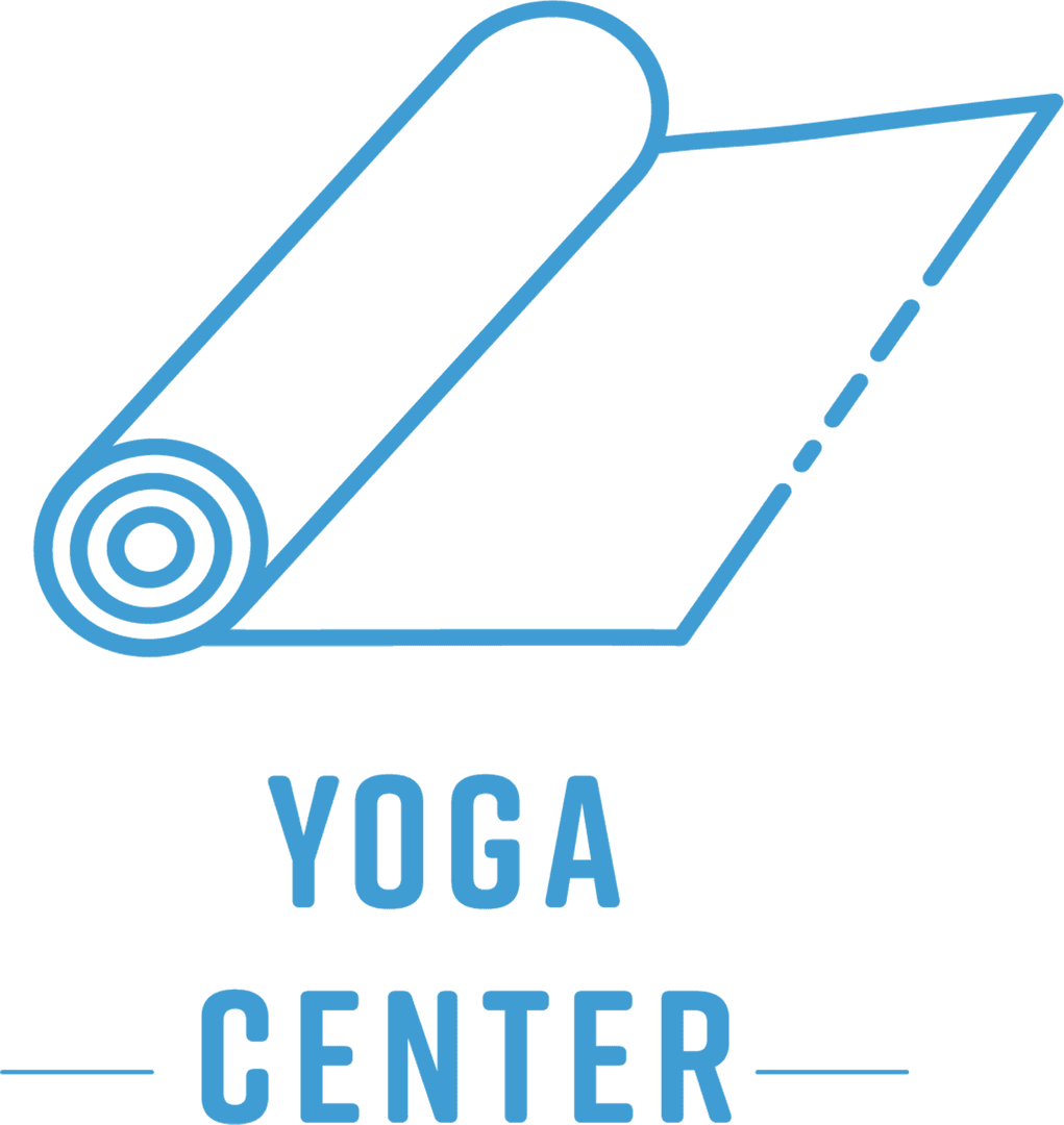 Transparent Yoga Center Logo Featuring Mat Illustration