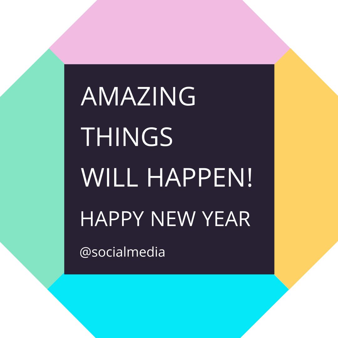 New Year Optimism Geometric Celebration Design