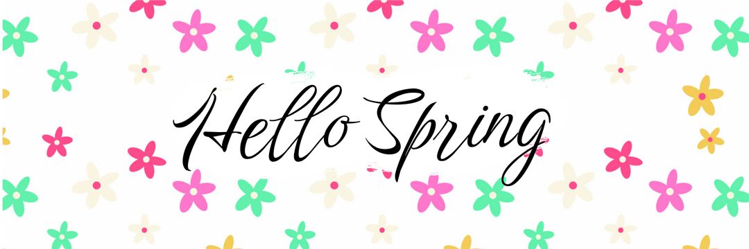 Cheerful Spring Floral Design with Greeting Text