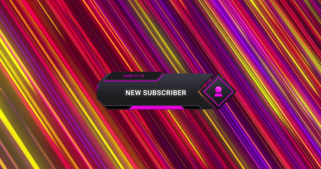 Dynamic Social Media Alert with Vibrant Light Trails Background