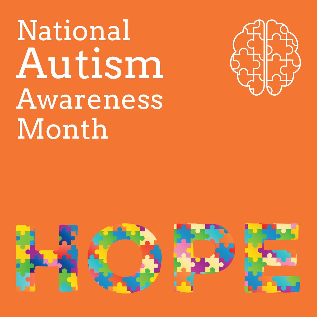National Autism Awareness Month Colorful Puzzle Design