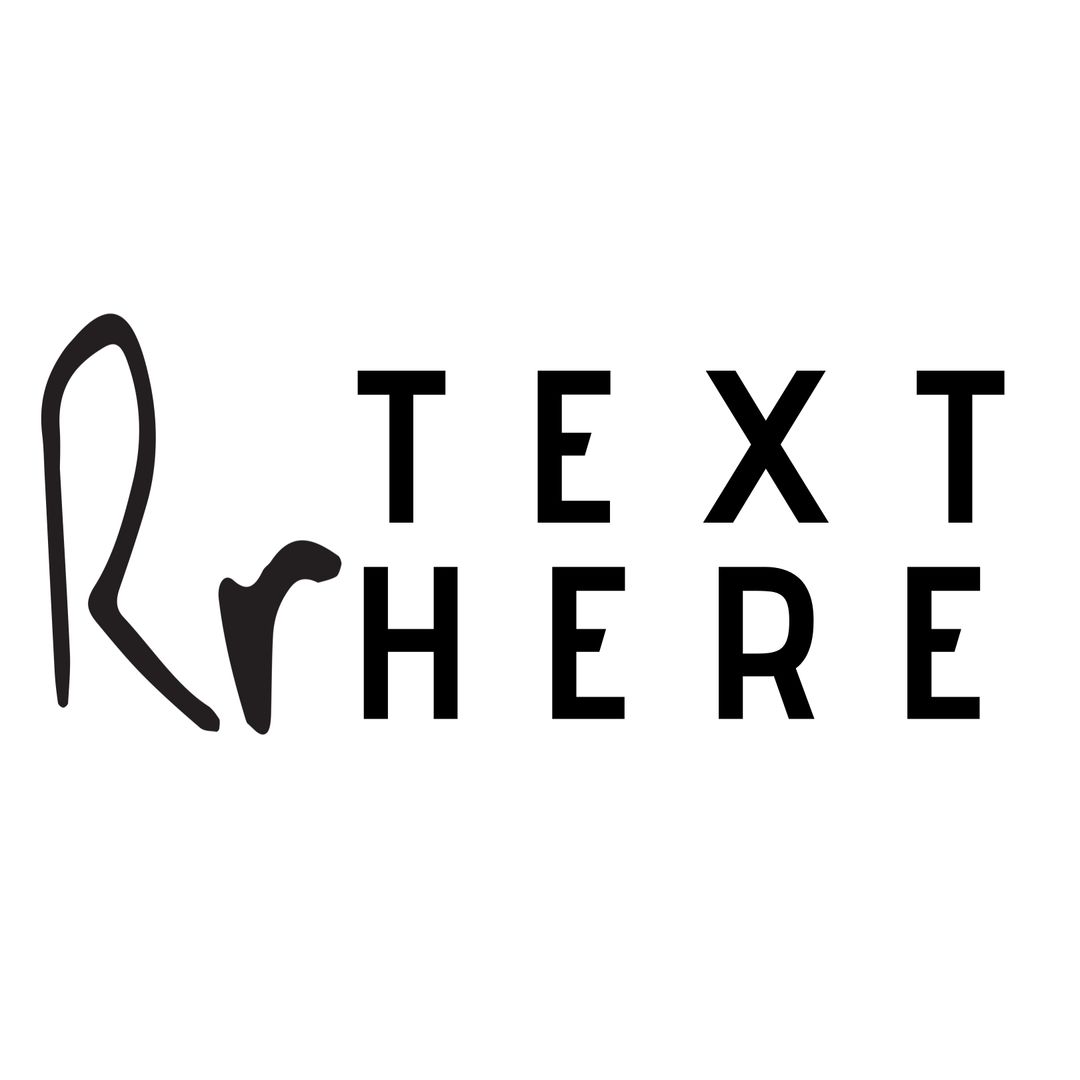 Bold Shoe Graphic with Customizable Text for Brand Identity