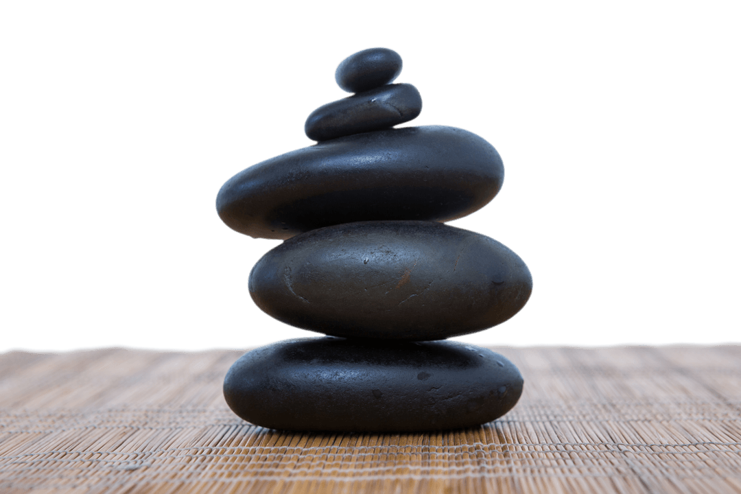 Stacked Stones Illustration on Transparent Background