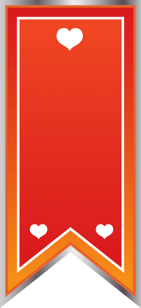 Heart-Themed Red Tag with Copy Space Transparent Background