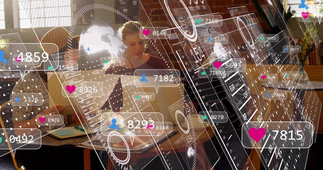 Team Analyzing Data Overlays Technology Workspace