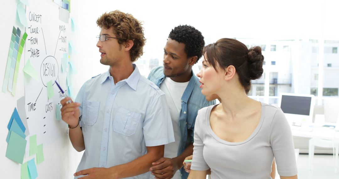 Young Creative Team Collaborating on Modern Design Project