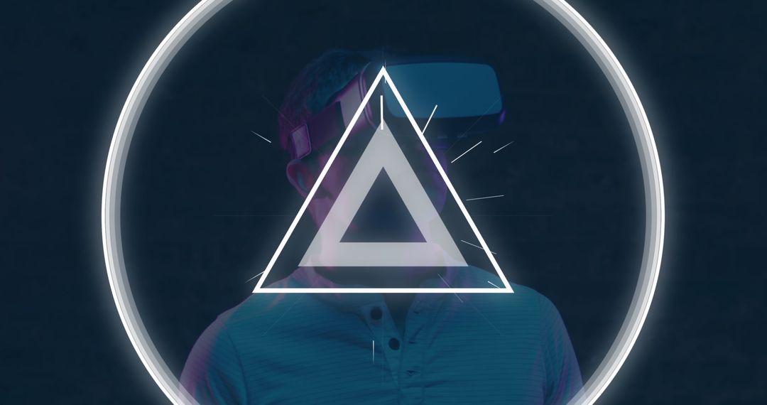 Geometric Shapes with Futuristic VR Theme