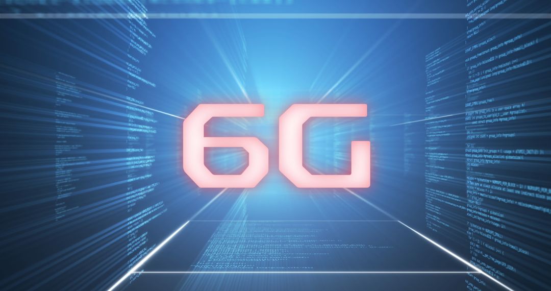 6G Technology Data Processing Tunnel Background