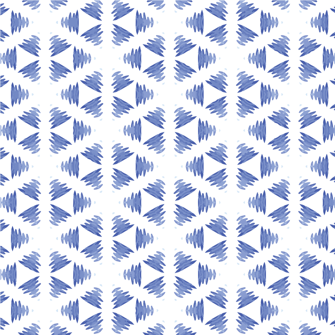 Pattern of Blue Christmas Trees on Transparent Background