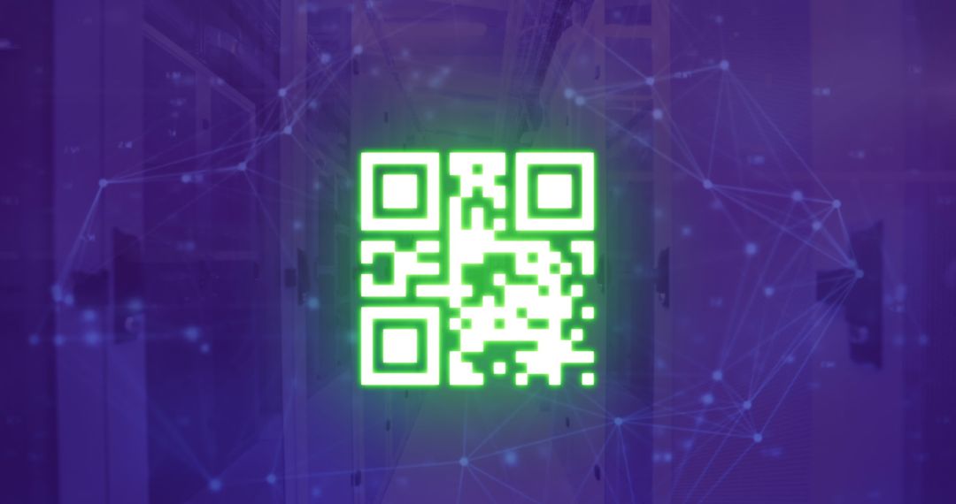 QR Code Overlay on Data Servers with Digital Network - Free Images, Stock Photos and Pictures on Pikwizard.com