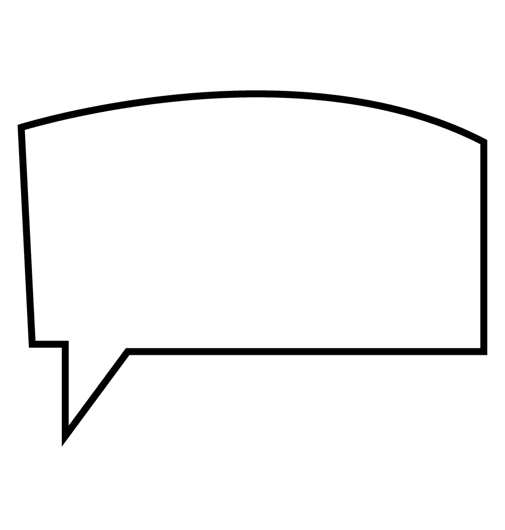 Speech Bubble Graphic with Transparent Background for Designs