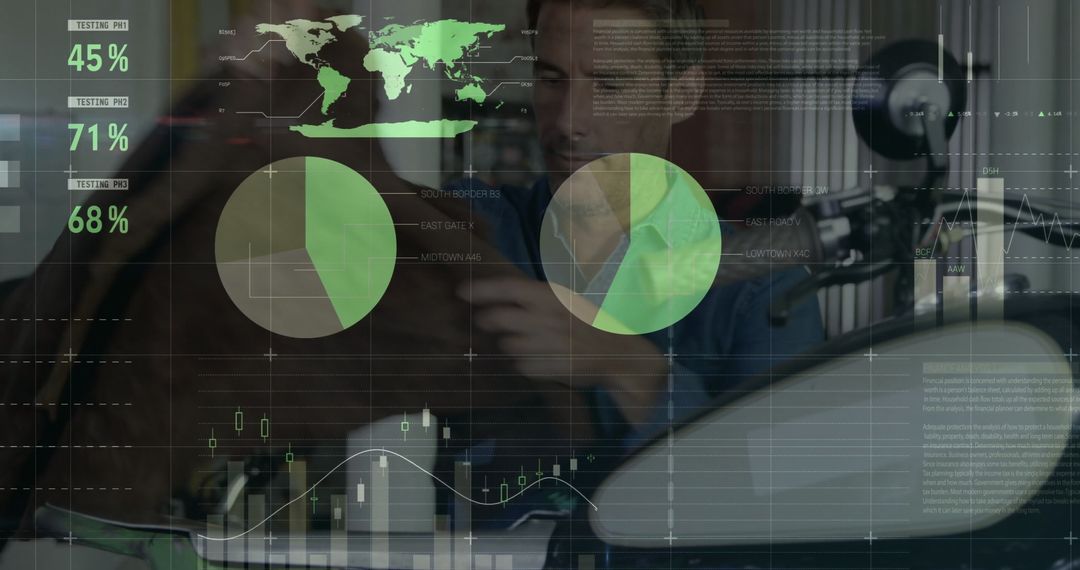 Mechanic Using High-Tech Data for Auto Tank Check in Garage
