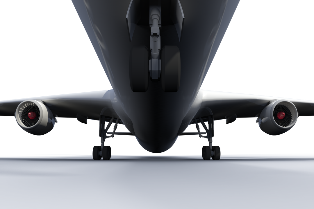 Bottom View of Airplane Isolated on Transparent Background Digital Illustration - Download Free Stock Images Pikwizard.com