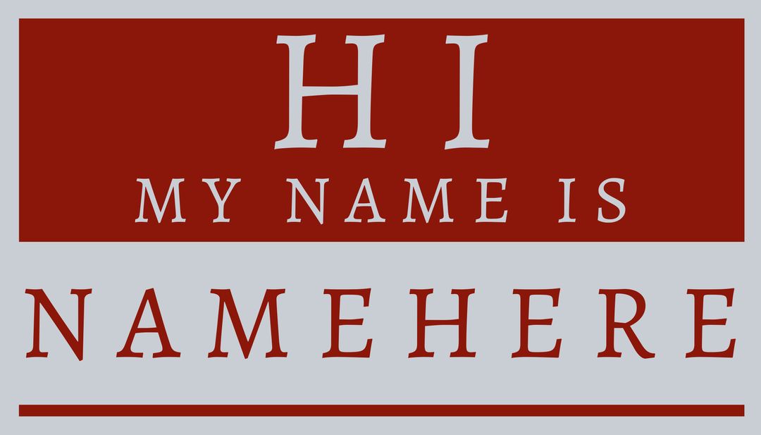 Vintage Name Tag Design with Retro Typography - Download Free Stock Templates Pikwizard.com