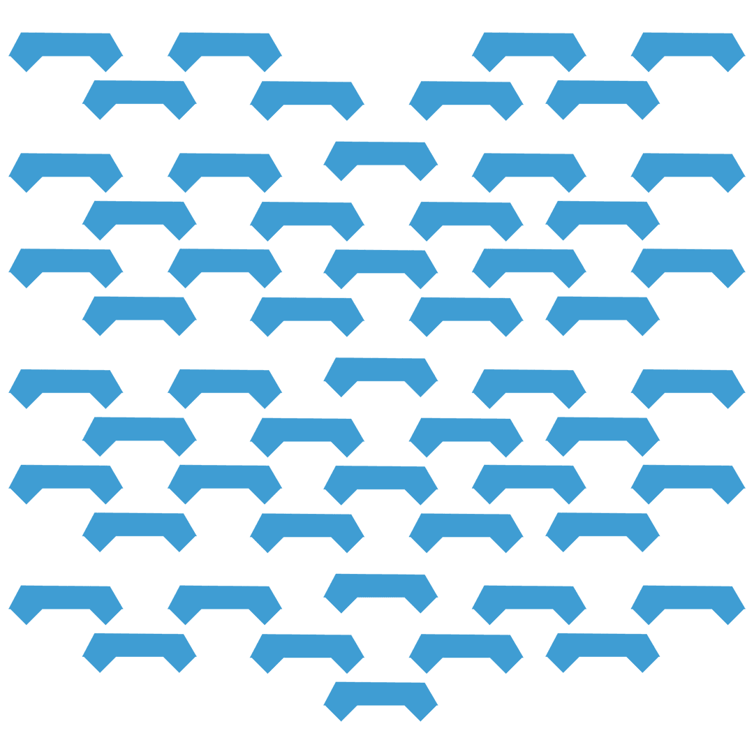 Seamless Digital Blue Shapes Pattern on Transparent Background