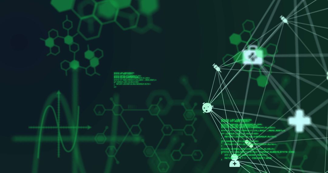 Futuristic Healthcare Technology with Digital Network Connections