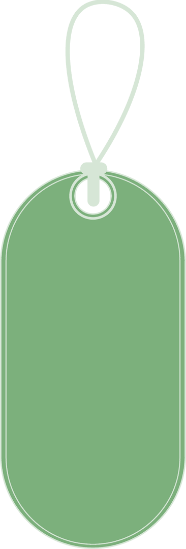 Green Gift Label Tag with Transparent Background for Digital Design