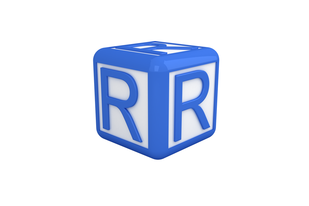 Blue Letter R Cube on Transparent Background Isolated Illustration - Download Free Stock Images Pikwizard.com