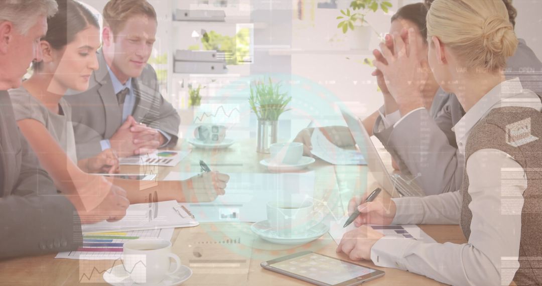 Diverse Business Team Engaging in Strategic Brainstorming Meeting