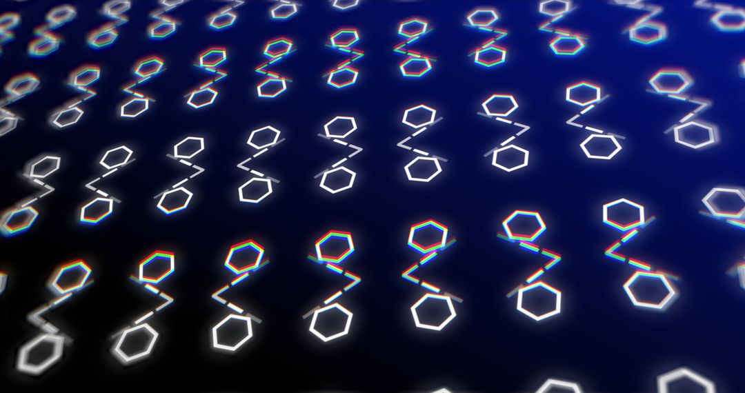 Abstract Geometric Shapes on Navy Background with Motion Effect