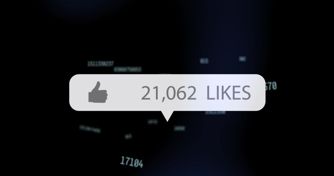 Social Media Like Icon and Changing Digital Stats