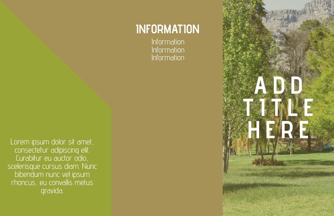 Eco-Friendly Presentation Template with Serene Landscape