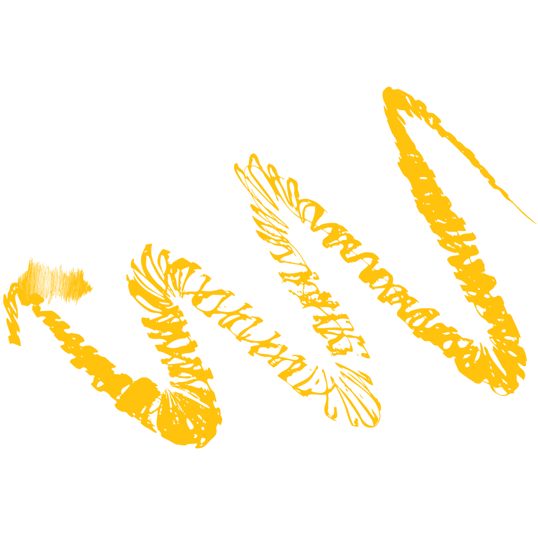 Abstract Yellow Spiral on Transparent Background