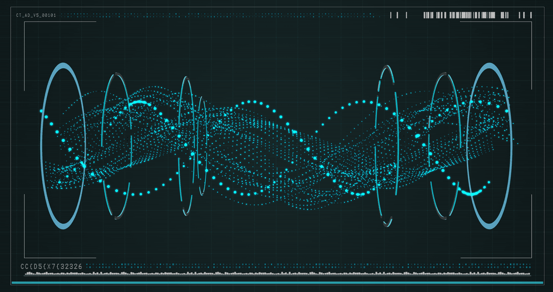 Abstract Transparent Digital DNA Spiral Waveform
