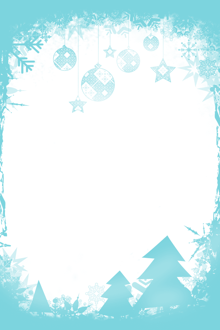 Glowing Celebration Xmas Ornaments on Transparent Background