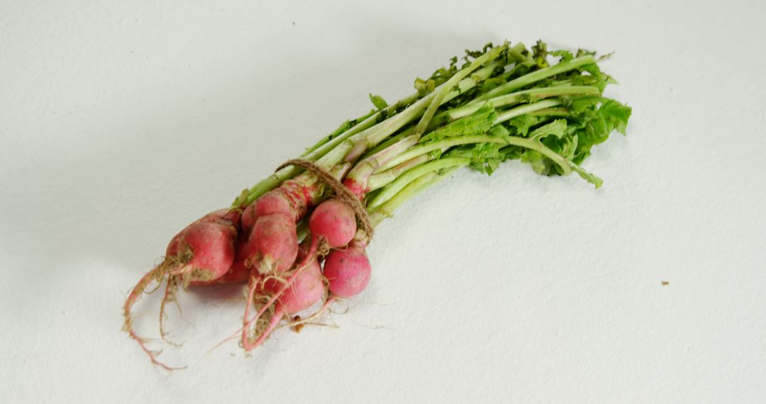 Fresh Bunch of Raw Radishes on White Background - Free Images, Stock Photos and Pictures on Pikwizard.com