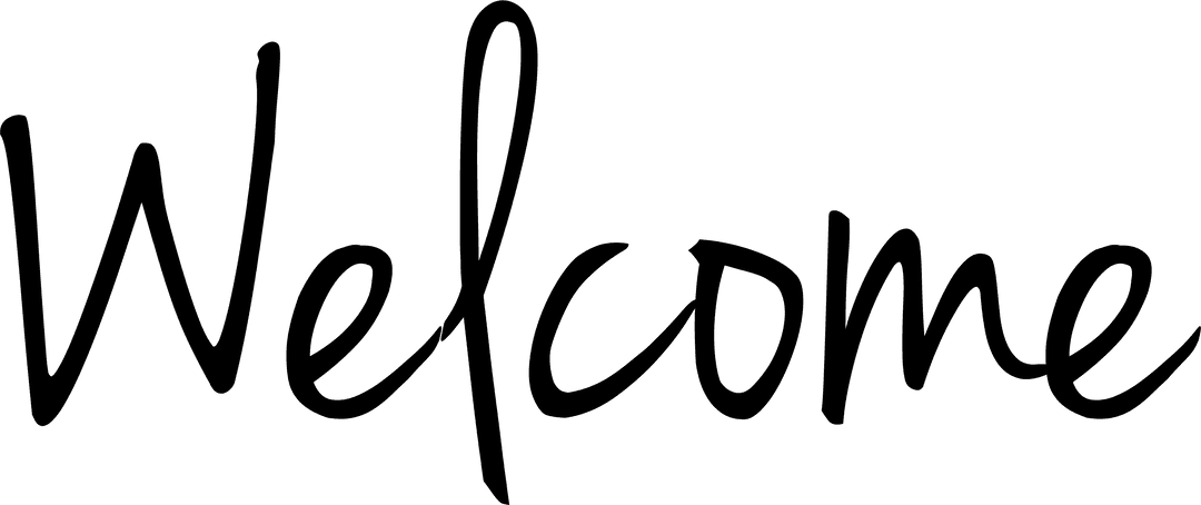 Transparent Decorative Welcome Text Design