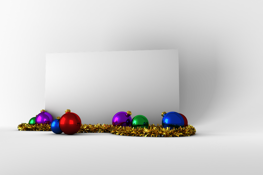 Transparent Poster with Colorful Christmas Decorations - Download Free Stock Images Pikwizard.com