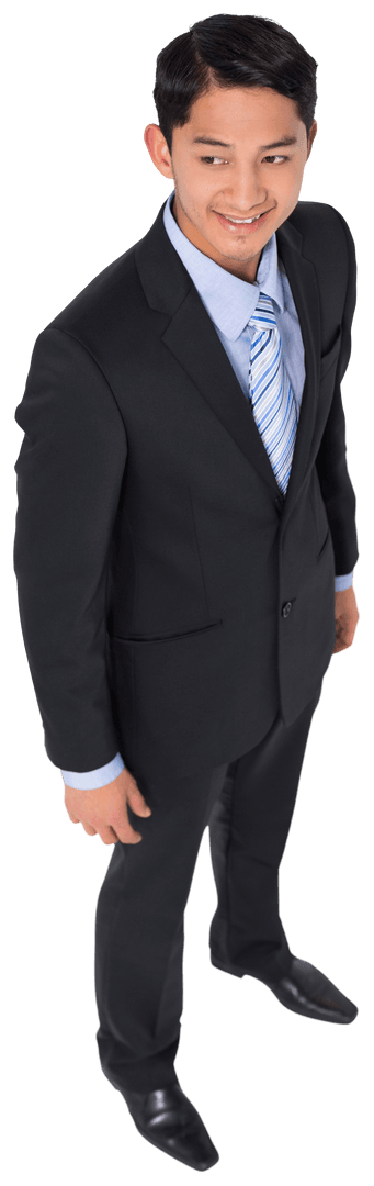 Happy Biracial Businessman Smiling with Confident Posture Transparent Background