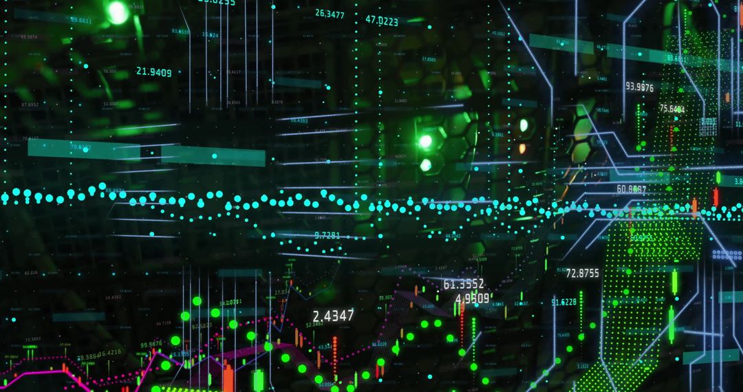 Digital Data Streams and Circuit Board Imagery Concept