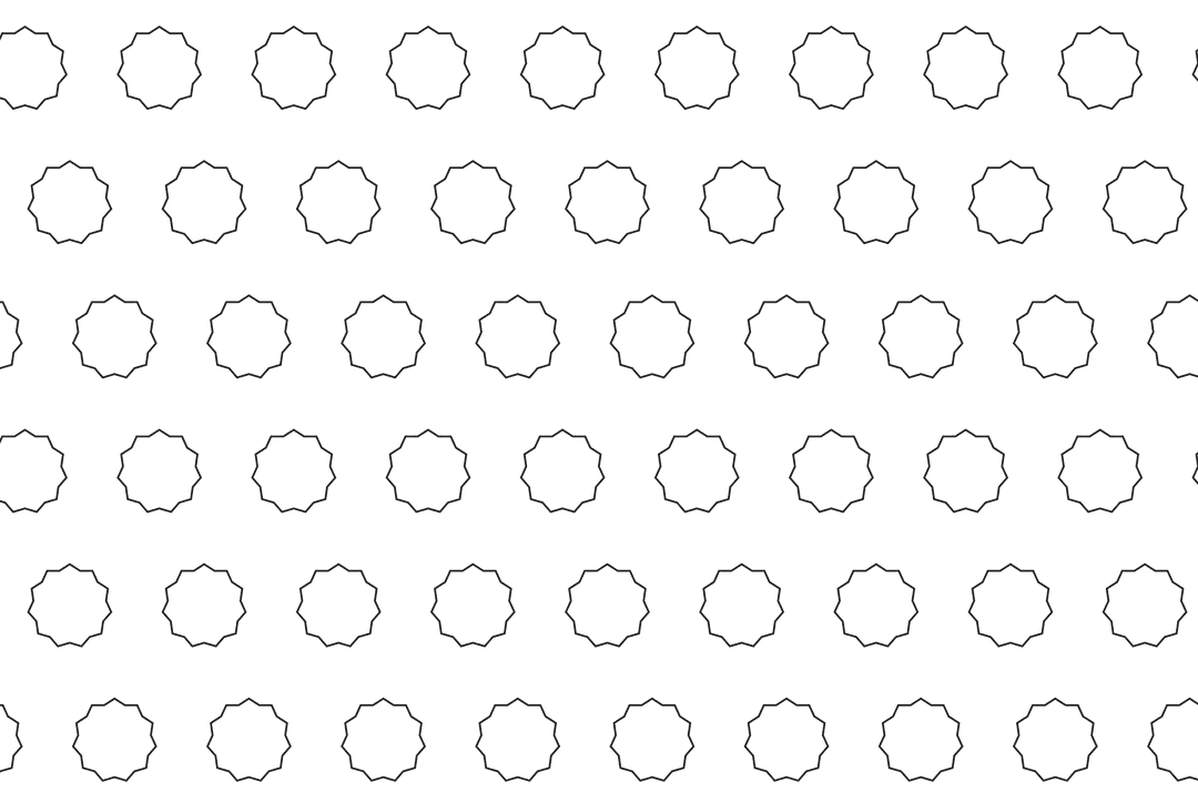 Digital Black Gear Pattern on Transparent Background for Creative Design