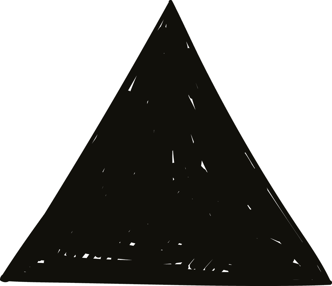 Black Triangle Graphic with Transparent Background