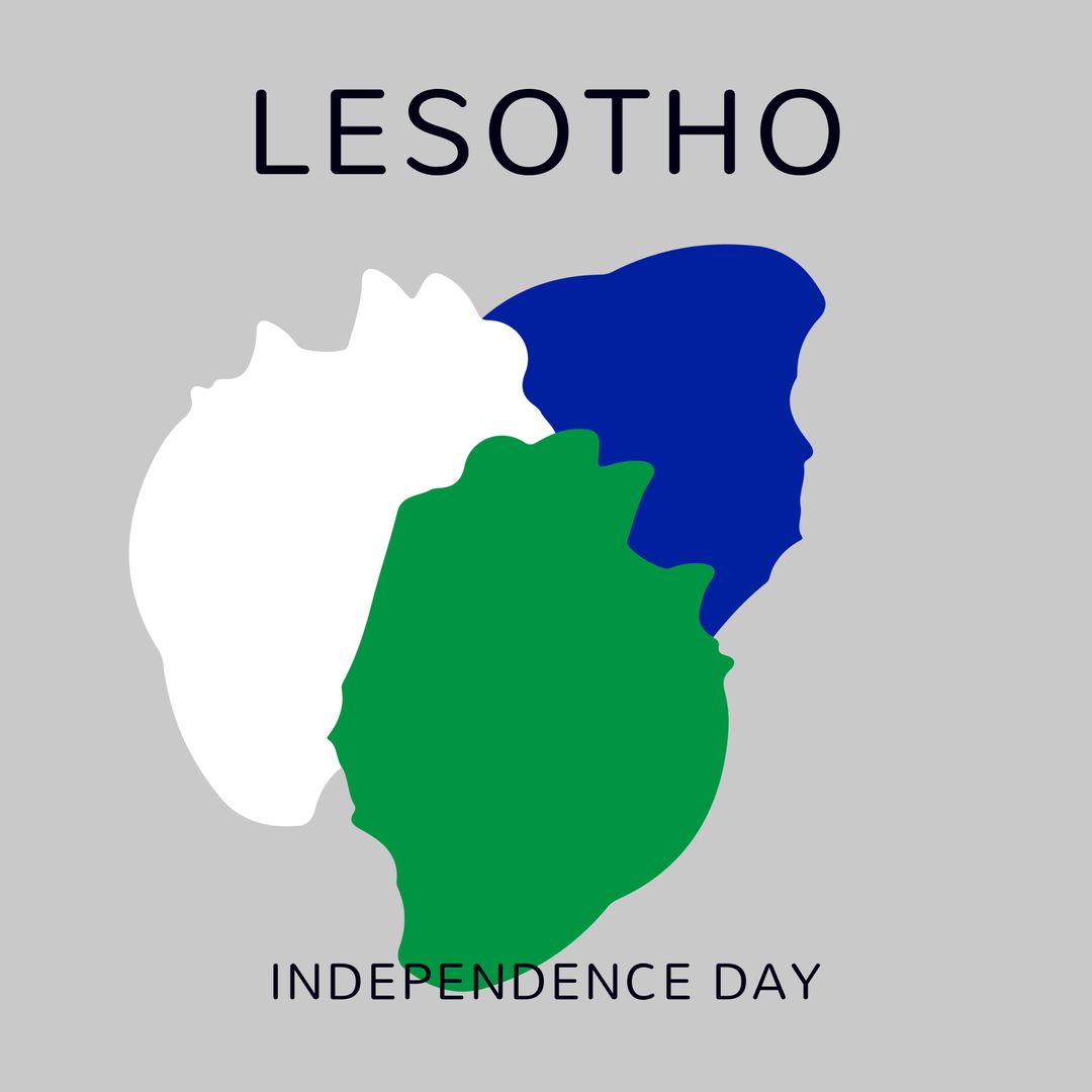 Lesotho Independence Day Celebration with Abstract Colors