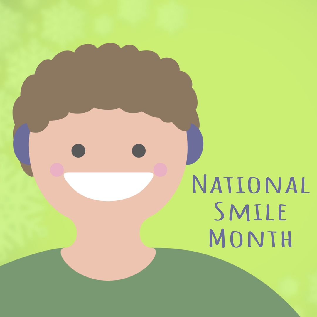 Cheerful Smile Illustration Celebrating National Smile Month