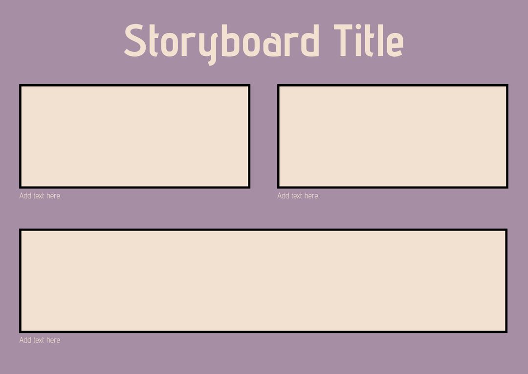 Storyboard Template for Visualizing Ideas