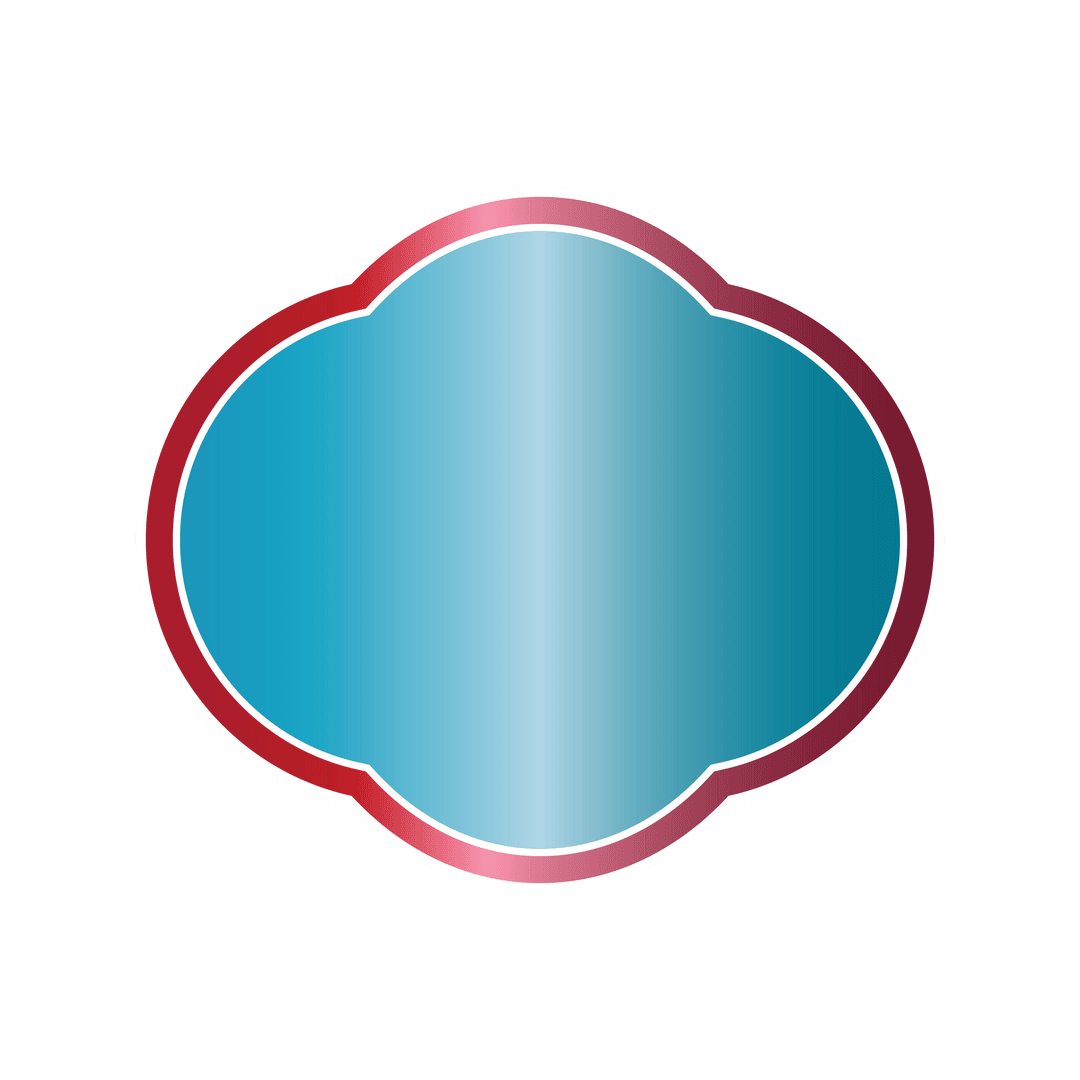 Transparent Blue Frame with Red Border for Elegant Designs