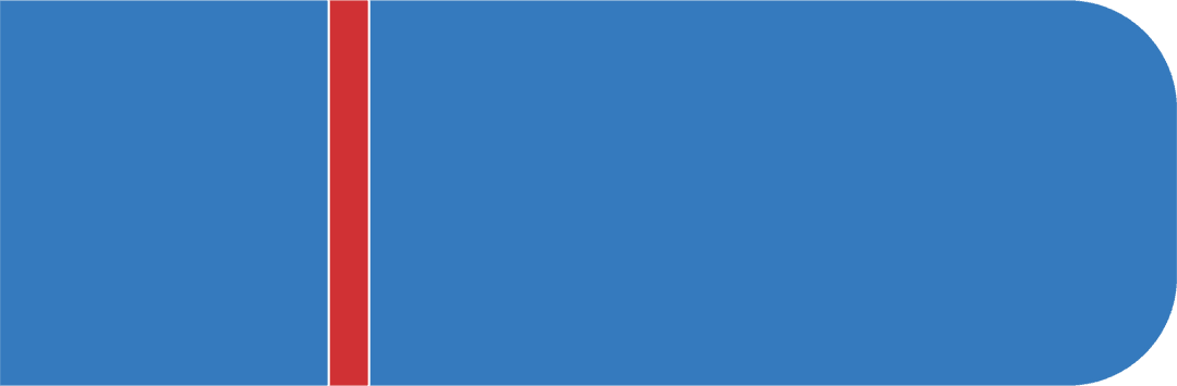 Red Stripe on Blue with Transparent Background Vector